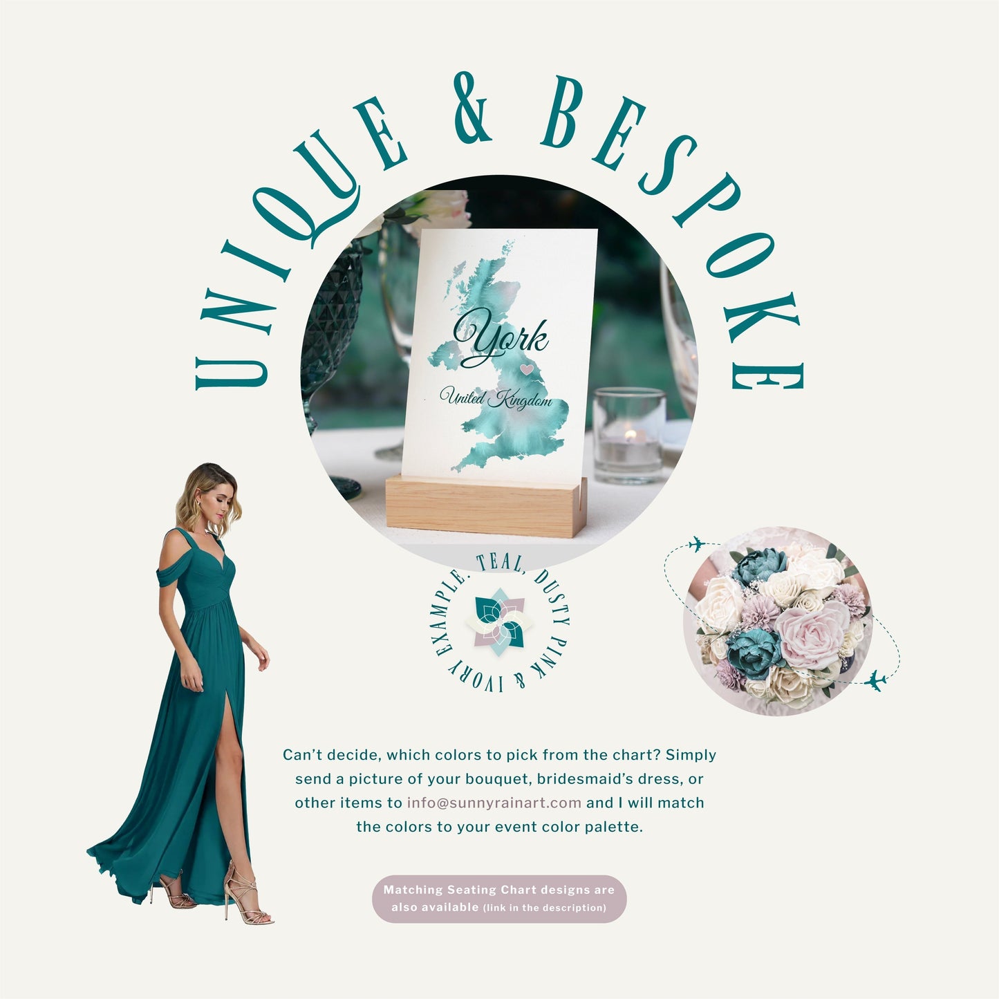 Watercolor map wedding table numbers, Travel theme table number signs