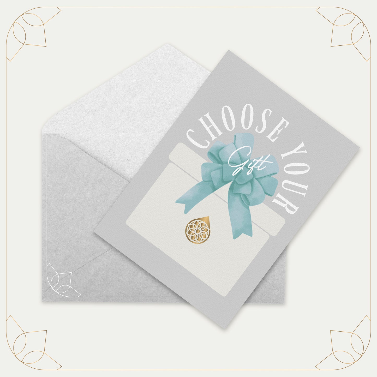 Gift card for bespoke watercolor maps from Sunny Rain Downloads