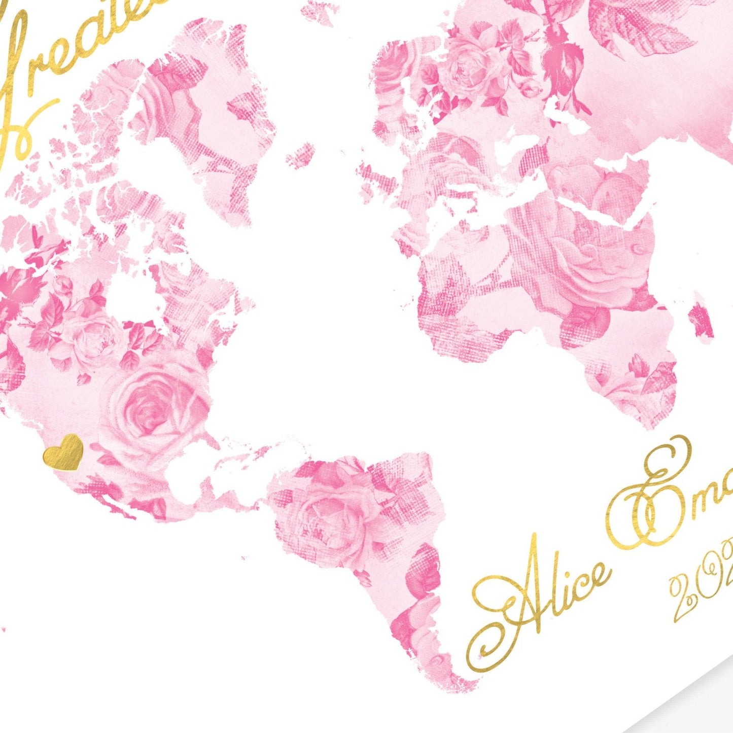 Baby shower map guest book alternative printable digital file download