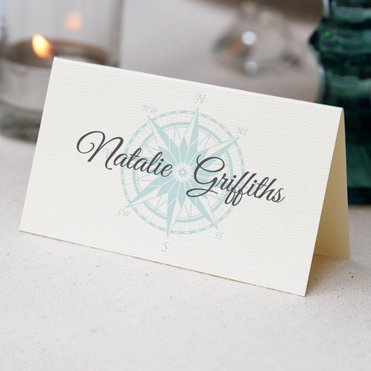 Travel-themed wedding table place cards - printable PDF & JPG files