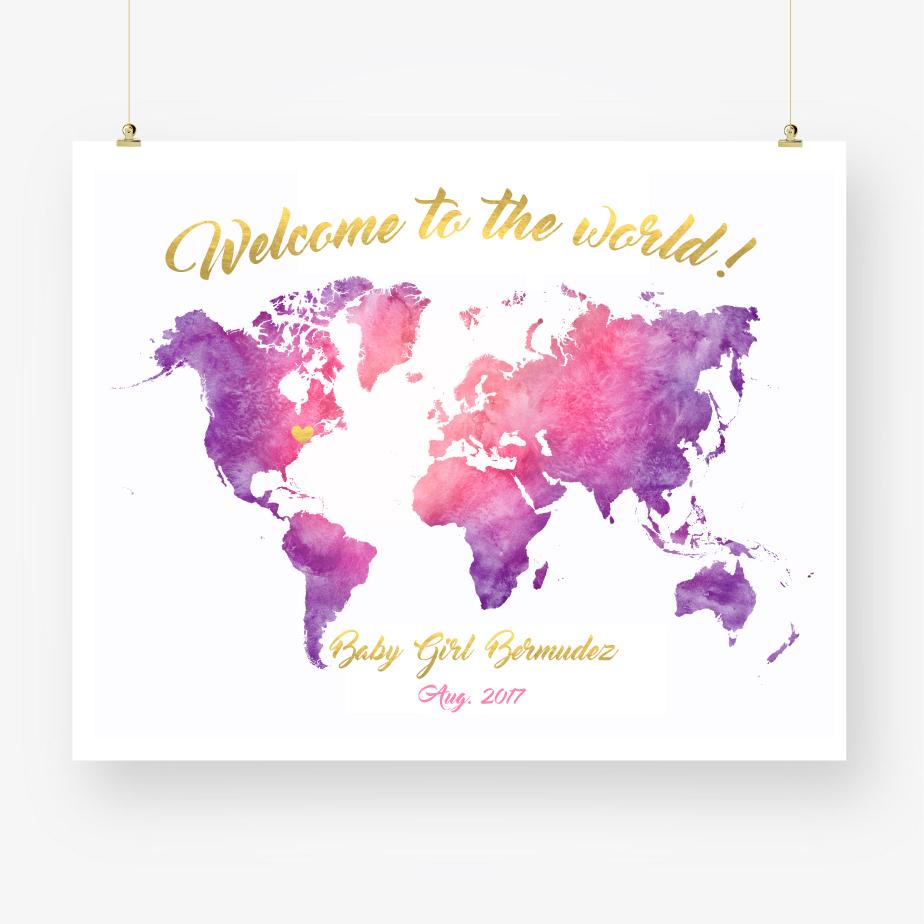 Personalized map wedding guest book love story printable file download